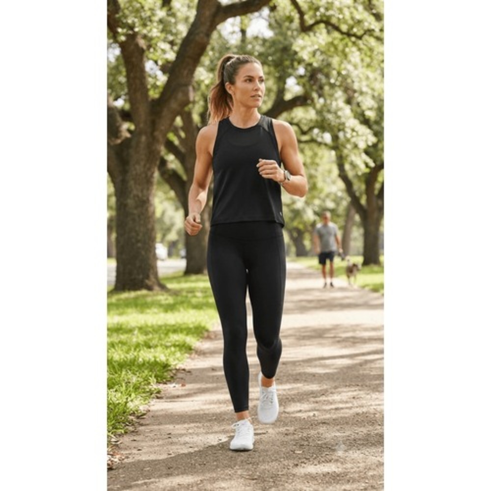 Athleta Tank Top Women XS Black Excellent Zephyr Racerback Running Gym Active